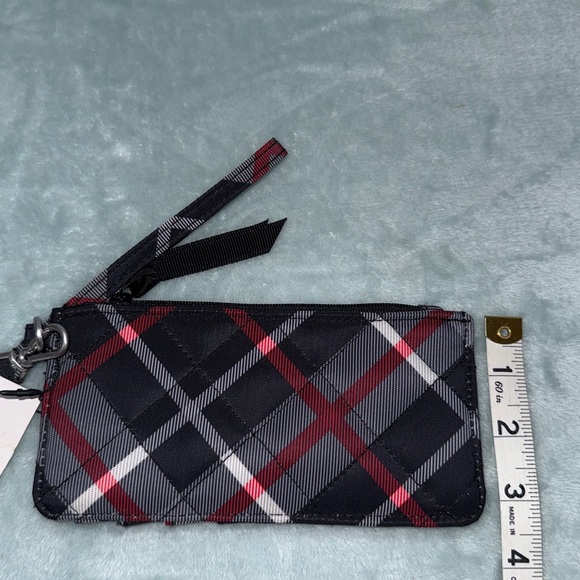 Vera Bradley Black and Red Plaid Wristlet - Picture 12 of 14